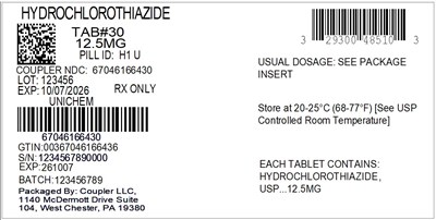 Label (29300 485 10 Hydrochlorothiazide 12.5mg 67046 1664 30)